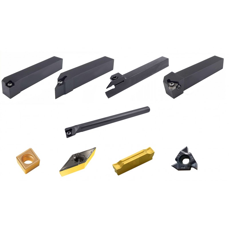 CORMAK 16x16 Starter Lathe Tool Set | Indexable Turning Tools with Inserts