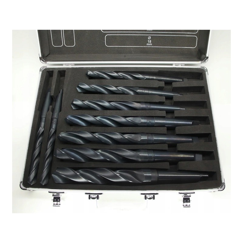 HSS Metal Drill Bit Set 14.5–30mm with Morse Taper MK2 & MK3 | CORMAK