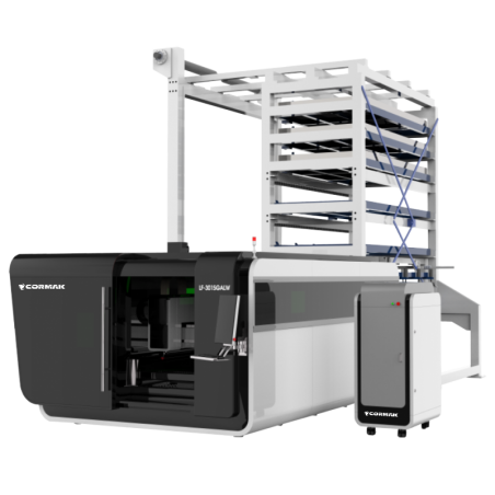 Fibre Laser Cutter CORMAK FIBER LF3015GALW | Automatic Material Storage | CORMAK