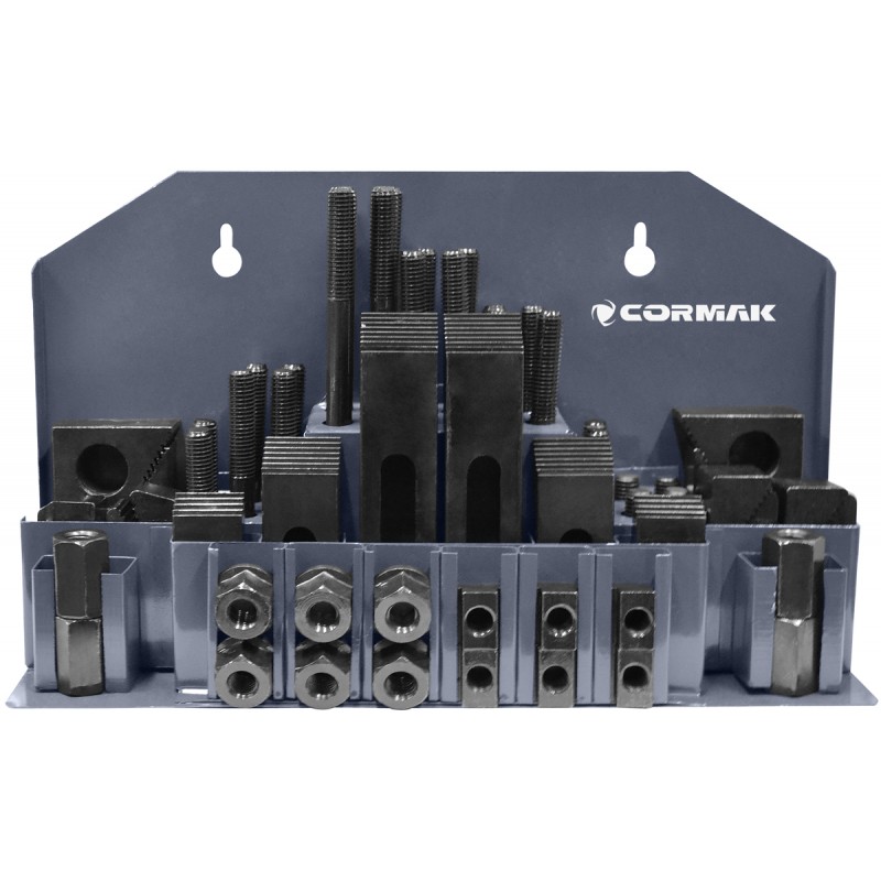 M14 Clamping Kit for 16mm T-Slots 58 pcs | Milling Table Fixture Set | CORMAK