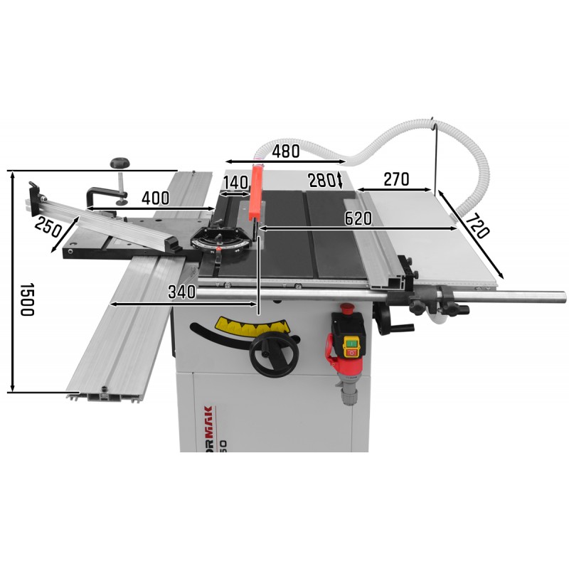Table Saw CORMAK TS250 400V | Industrial Wood Saw | CORMAK