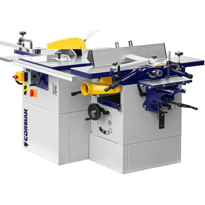 CORMAK CM250 multifunctionele machine 4-in-1: kettingzaag, schaafmachine, diktefreesmachine, freesmachine 400 V