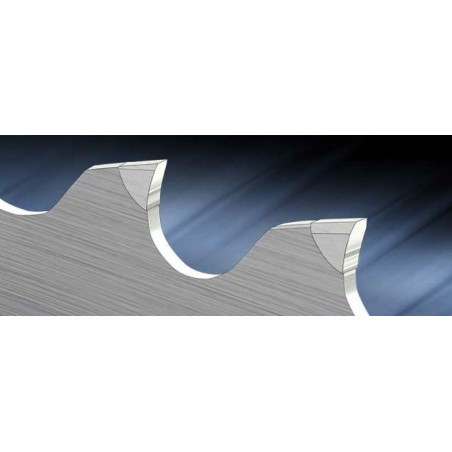 Band-saw with cutting edges of sintered carbides HM-Titan ALU2