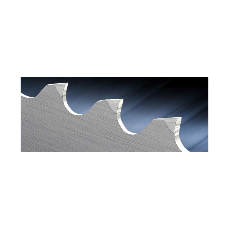 Band-saw with cutting edges of sintered carbides HM-Titan ALU3