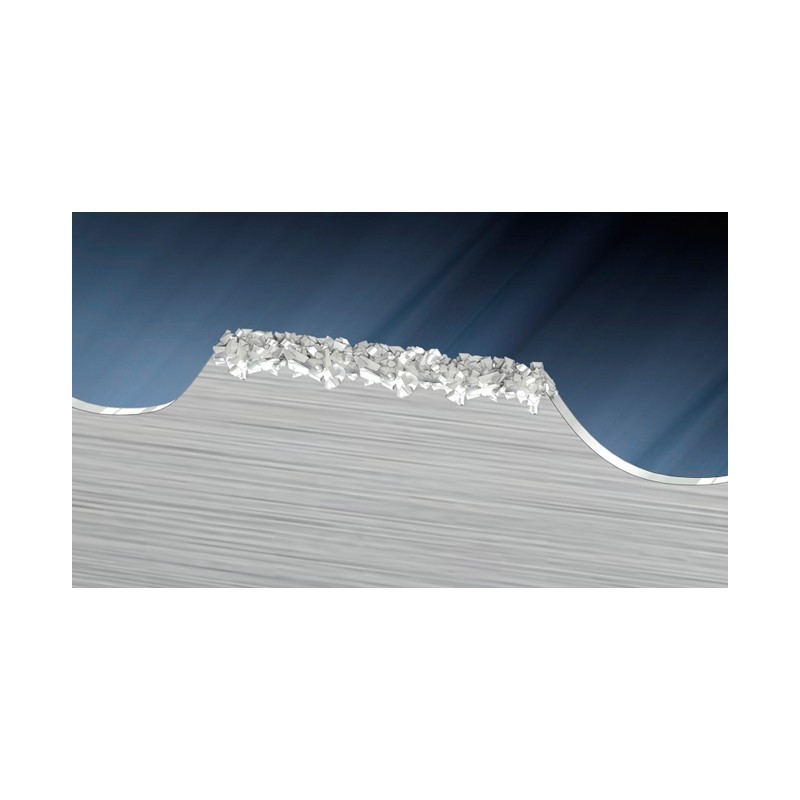 Grit bimetallic saw with segment embankment