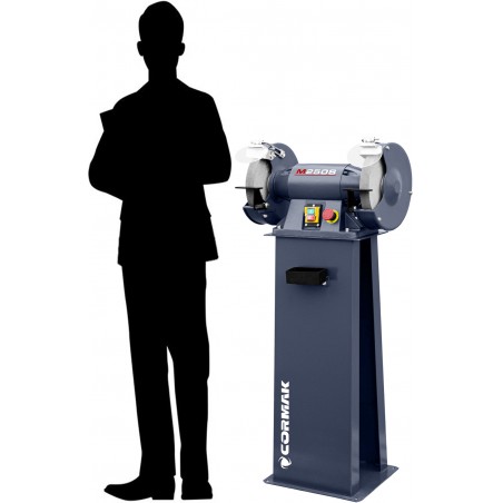 Industrial Double-Disc Grinder CORMAK M250S with Stand | CORMAK