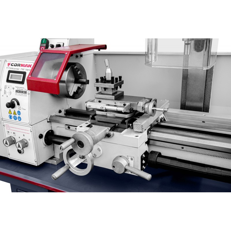 Lathe-Milling Machine CORMAK TYTAN Center 750 Vario + Tools + Live Centre | CORMAK