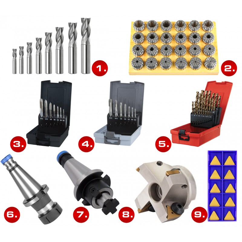 Milling Machine Starter Tool Set CORMAK ISO50 | Industrial Tooling Kit | CORMAK