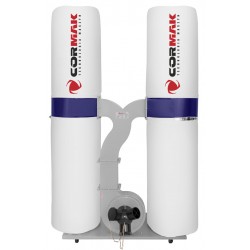 Wood Dust and Chip Extractor CORMAK FM300SA + 3 m Antistatic Hose | Industrial Dust Collector | CORMAK