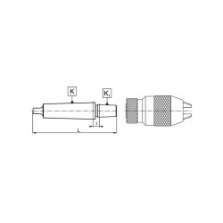Morse Taper Shank Drill Chuck Arbor CORMAK MK2/B16 | CORMAK