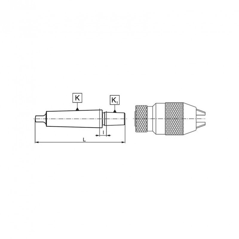 Morse Taper Shank Drill Chuck Arbor CORMAK MK2/B16 | CORMAK