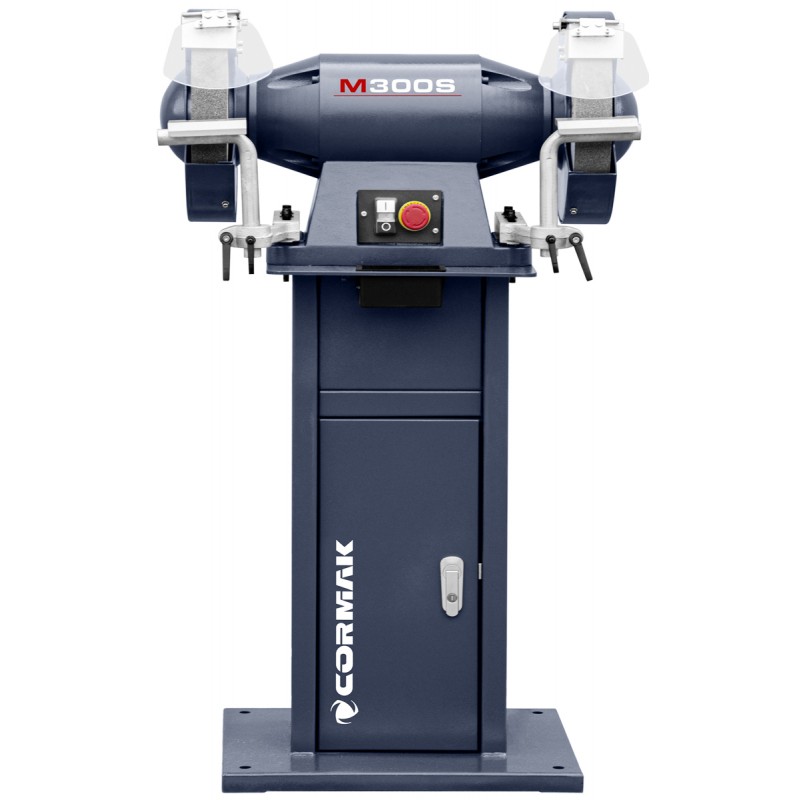Double-Disc Bench Grinder CORMAK M300S with Stand and Extractor MDC750 400V | CORMAK