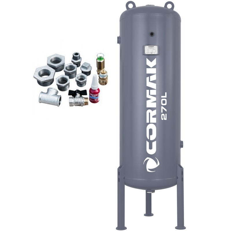 Screw Compressor Set CORMAK LUFT 700 with IZBERG N10S Air Dryer and 270L Air Tank | CORMAK