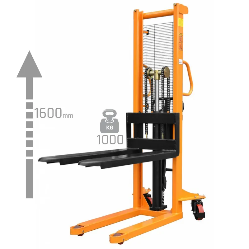 Handpallettruck met mast WRHS 1610 (draagvermogen 1000 kg, hefhoogte 1600 mm)