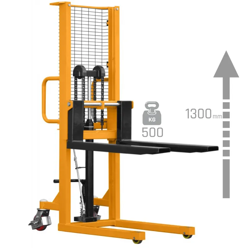 CORMAK P513 palletheftruck met mast (hefvermogen 500 kg, hefhoogte 1300 mm)