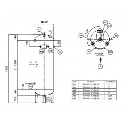 Vertical Air Tank 200L 11 bar for Screw Compressor | CORMAK