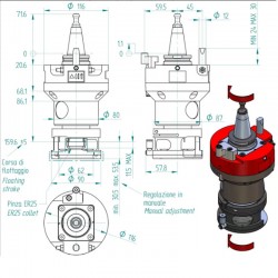 CNC Aggregate Head CORMAK ISO30 ER32 with Compensation | CORMAK