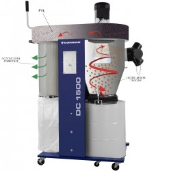 Cyclone Dust Collector CORMAK DC1500 230V | High-Efficiency Workshop Extractor