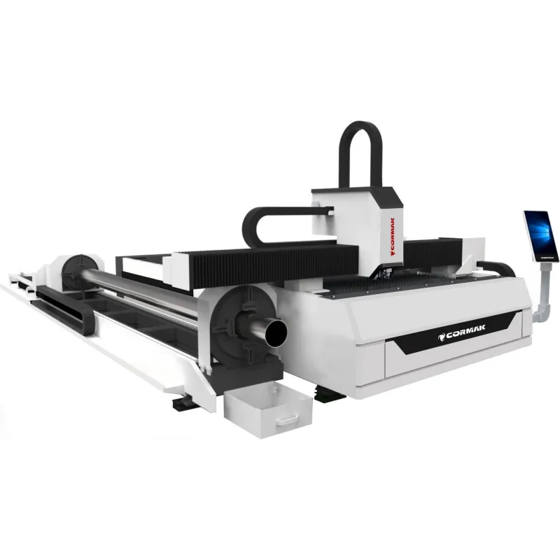 Vezeloptische laser met opzetstuk voor het snijden van buizen en profielen FIBER LF3015EPR 6000 W, houder 240 mm