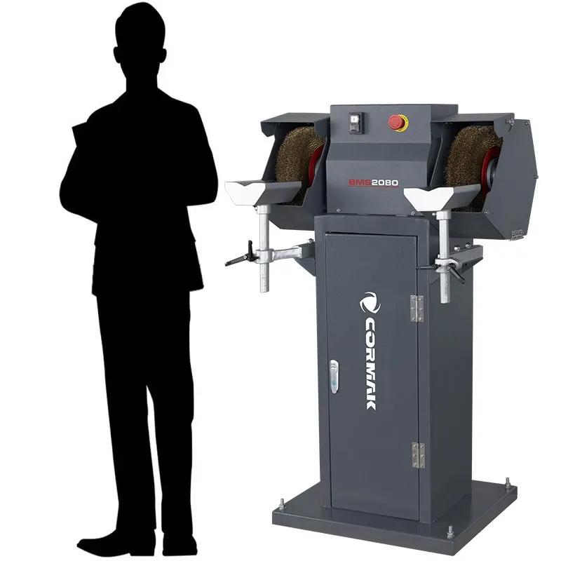 Industriële dubbele schijf- en borstelschuurmachine BMS2080 met voetstuk