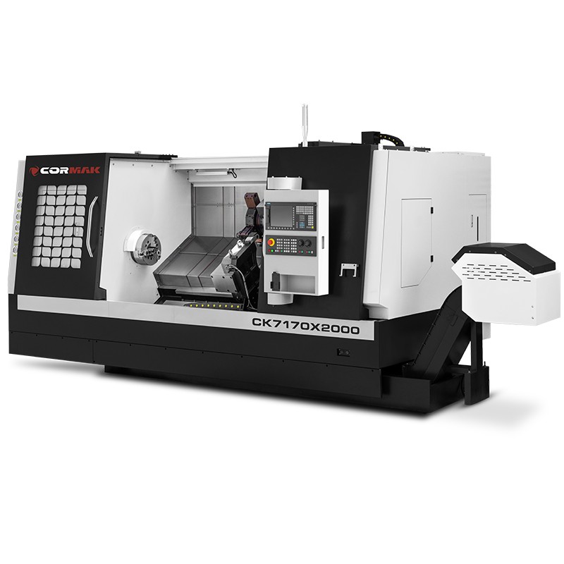 CNC Lathe CORMAK CK7170X3000 Hydraulic Chuck BMT45 12-Position Tool Turret SIEMENS SINUMERIK 808D