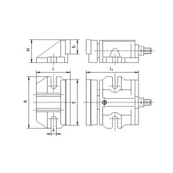 2 piece machine vice F160