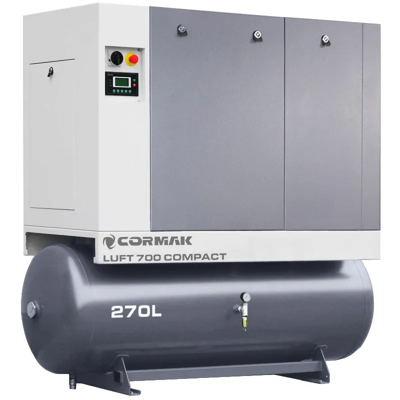 Schroefcompressor met droger en 270 l-tank - LUFT 700 COMPACT 5,5 kW - 650 l/min