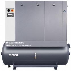 Screw Compressor Set CORMAK THEOR 7.5 COMPACT 5.5kW 690L/min + N10S Air Dryer + 500L Receiver