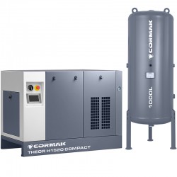 High-Pressure Screw Compressor 15kW 20bar + Dryer + 1000L Tank | CORMAK