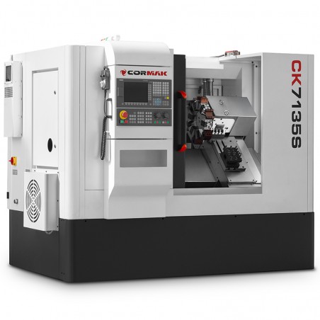CNC Lathe CORMAK CK7135A Hydraulic Chuck 12 Tools SIEMENS SINUMERIK 808D | CORMAK
