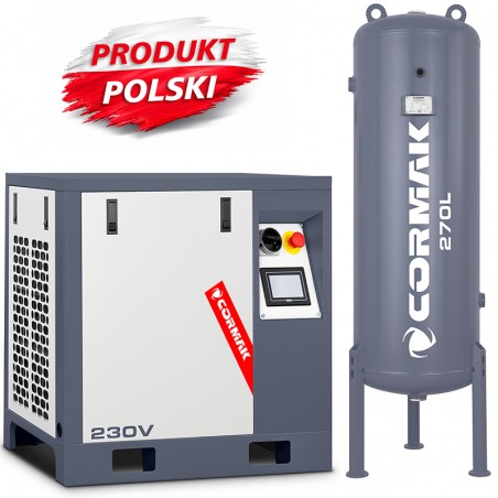 Screw Compressor Set LUFT 400 3.0kW 230V + 270L Air Tank | CORMAK