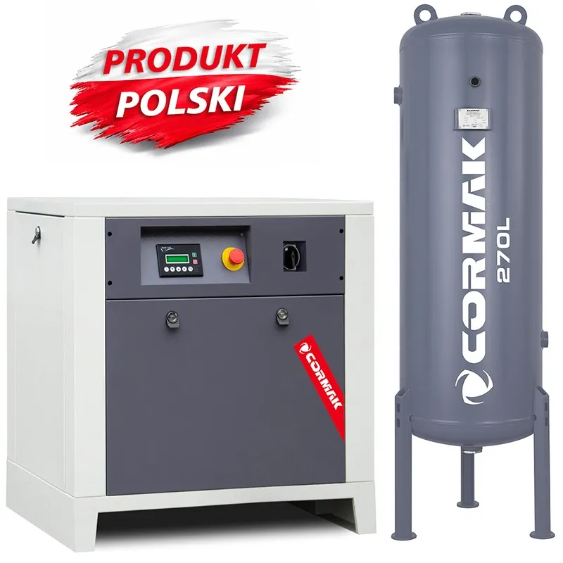 LUFT 700 schroefcompressor - 5,5 kW - 650 l/min + verticale drukvat van 270 l
