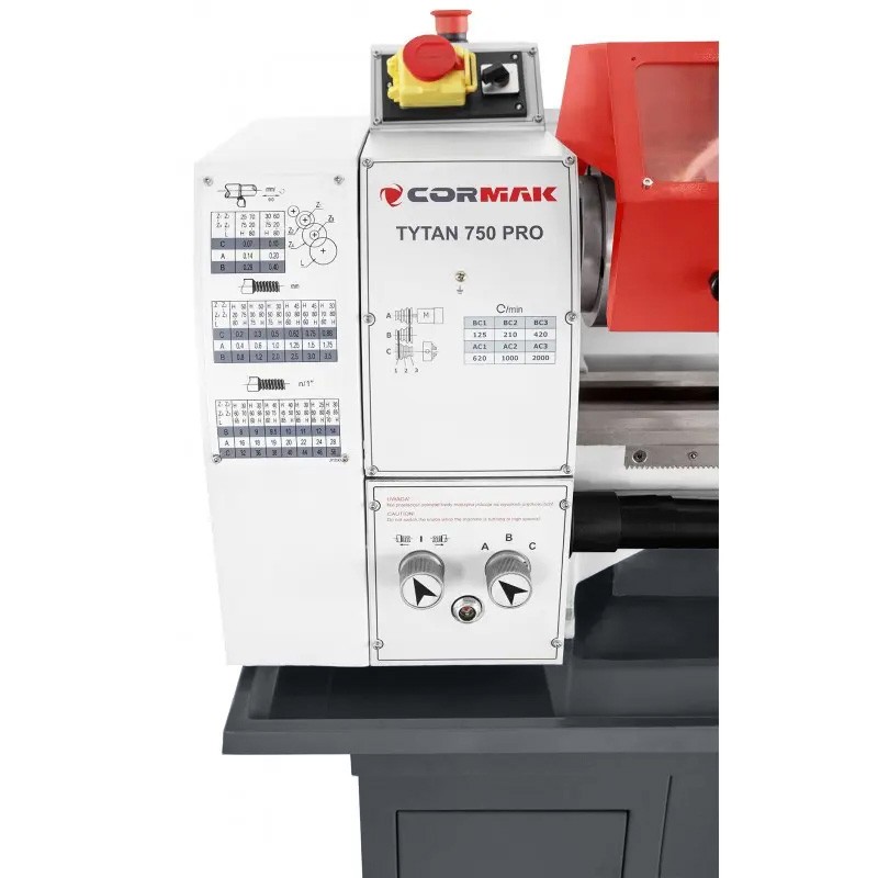 Conventional Universal Lathe CORMAK TYTAN 250x750 PRO 400V | Industrial Metal Lathe | CORMAK