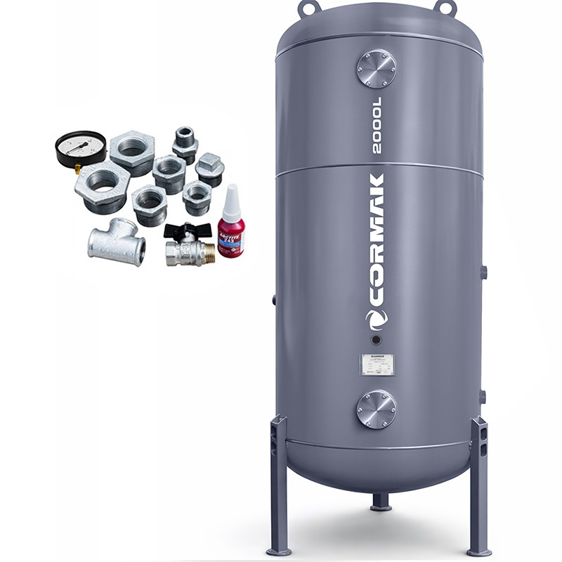 Screw Compressor Set CORMAK THEOR 30 INVERTER 22kW 3200L/min + Air Dryer + 1000L Air Tank | CORMAK