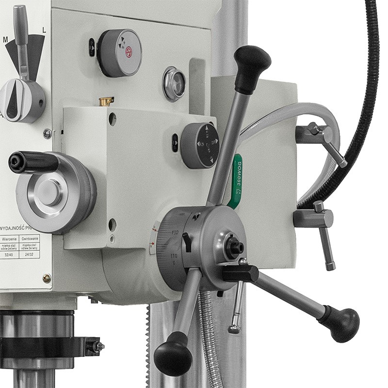 Geared Column Drill with Power Feed CORMAK ZS-40B + Tapping Chuck Set | CORMAK