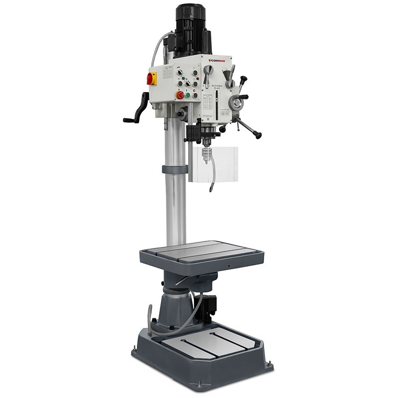Geared Column Drill with Power Feed CORMAK ZS-40B + Tapping Chuck Set | CORMAK