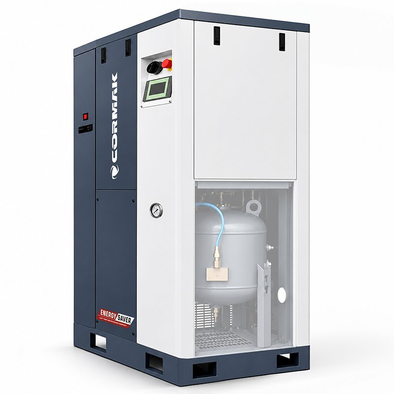 Screw Compressor CORMAK LUFT 700 COMPACT 5.5kW 650L/min 10bar with Integrated Air Dryer