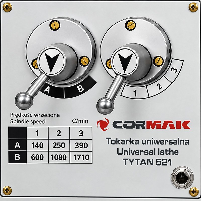 Conventional Universal Lathe CORMAK TYTAN 220x750S VARIO 230V | Precision Bench Metal Lathe | CORMAK