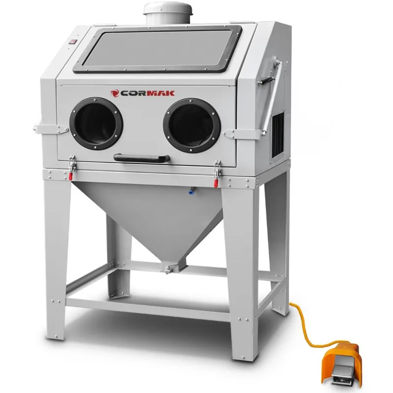 Zandstrooier met cabine 350 l – bovenopening, voor profielen KDP350TOPPLUS + afzuiging DC15