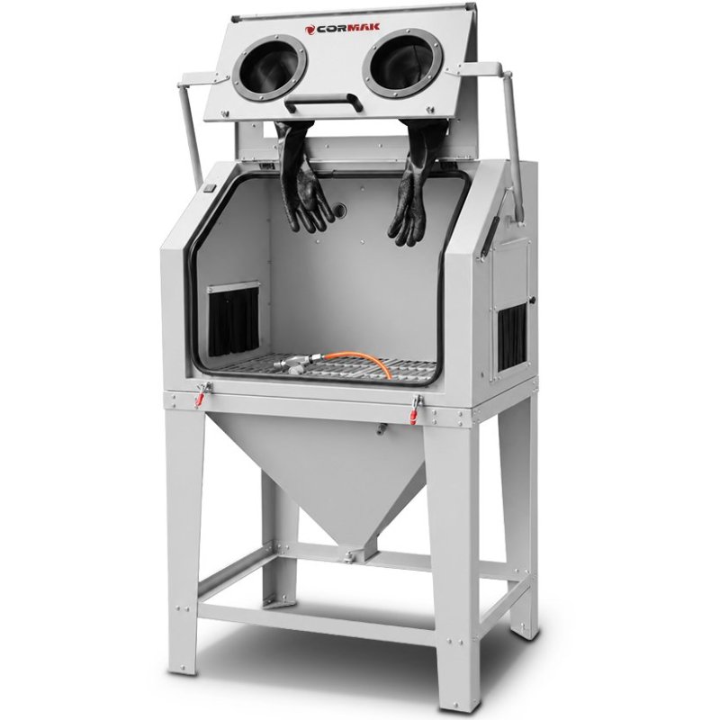 Sandblaster Cabinet 350L Top-Opening for Profiles + DC15 | CORMAK