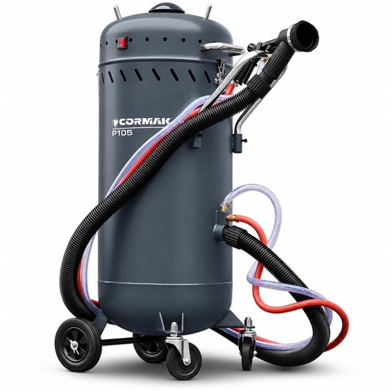 Syphon Feed Sandblaster with Vacuum 105L | CORMAK