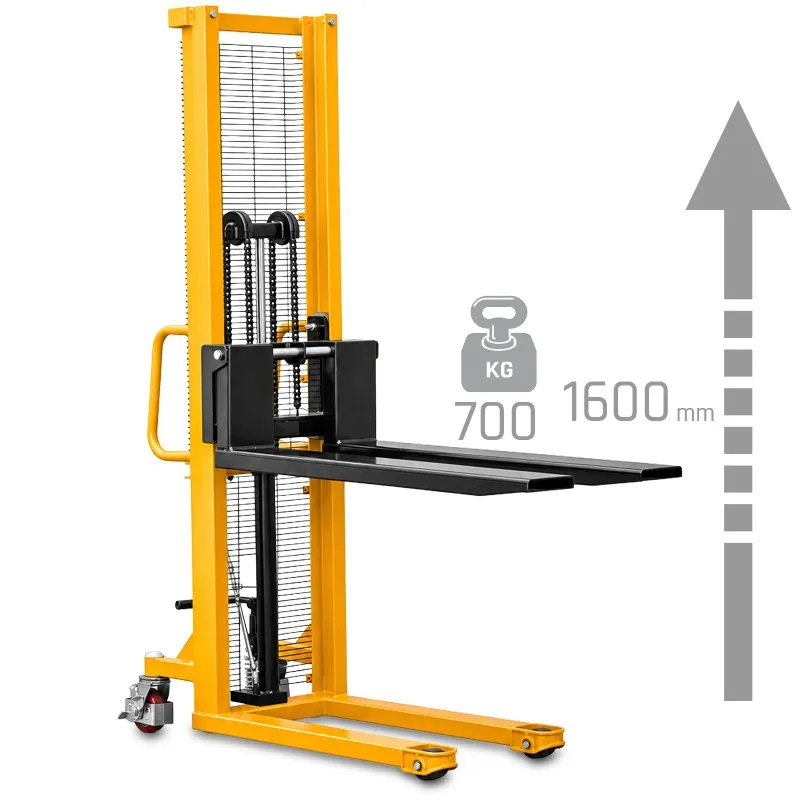 Palletwagen met mast P716 (draagvermogen 700 kg, hefhoogte 1600 mm)