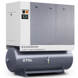 Screw Air Compressor CORMAK LUFT 700 COMPACT 5.5kW 650L/min with Air Dryer and 270L Tank | CORMAK