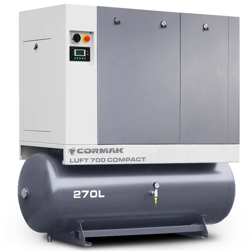 Schroefcompressor met droger en 270 l-tank - LUFT 700 COMPACT 5,5 kW - 650 l/min