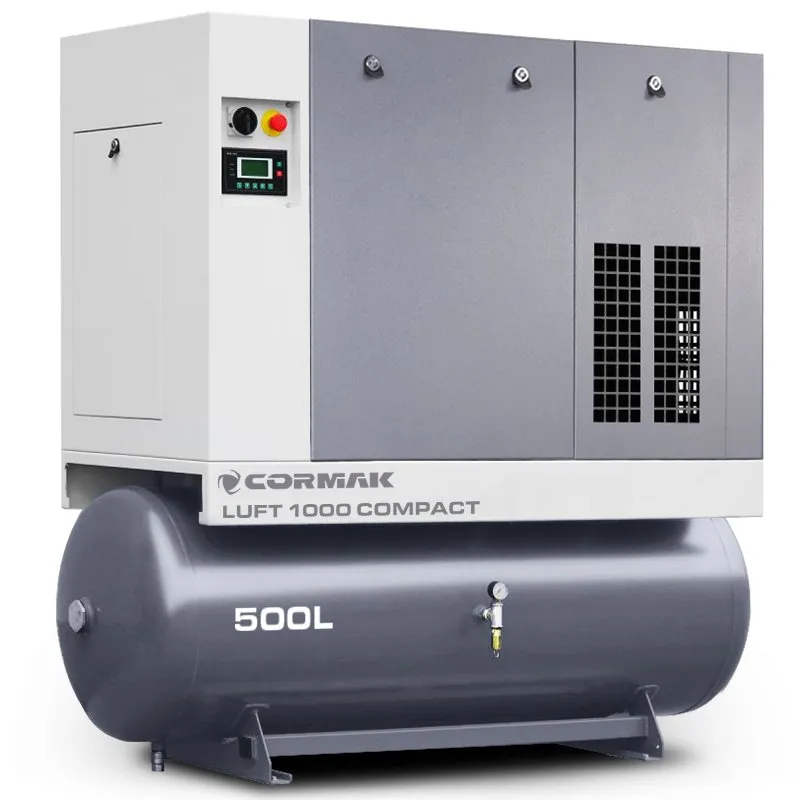 Schroefcompressor met droger en 500 l-tank - LUFT 1000 COMPACT 7,5 kW - 950 l/min
