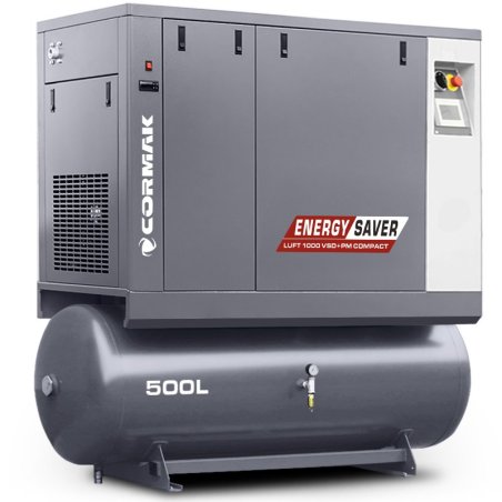 Screw Air Compressor with Dryer and 500L Tank CORMAK LUFT1000 VSD+PM | CORMAK