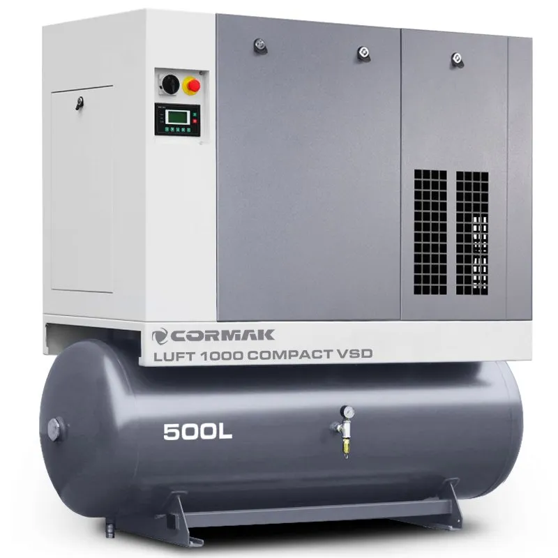 Schroefcompressor met droger, frequentieomvormer en tank van 270 l – LUFT 1000 VSD COMPACT 7,5 kW – 950 l/min