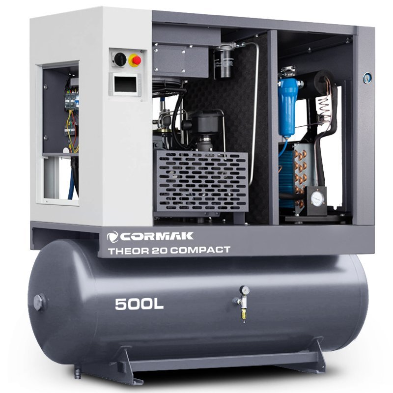 Screw Compressor CORMAK THEOR 20 COMPACT 15kW 10bar with Air Dryer