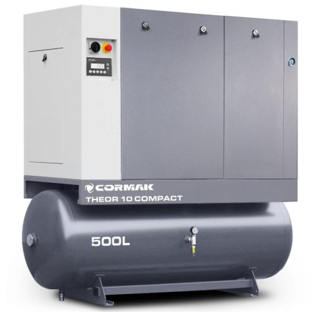 Screw Compressor Set CORMAK THEOR 10 COMPACT 7.5kW 750L/min + N10S Dryer + 500L Tank | CORMAK