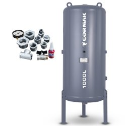 Vertical Air Tank 1000L 11 bar with Accessories | CORMAK